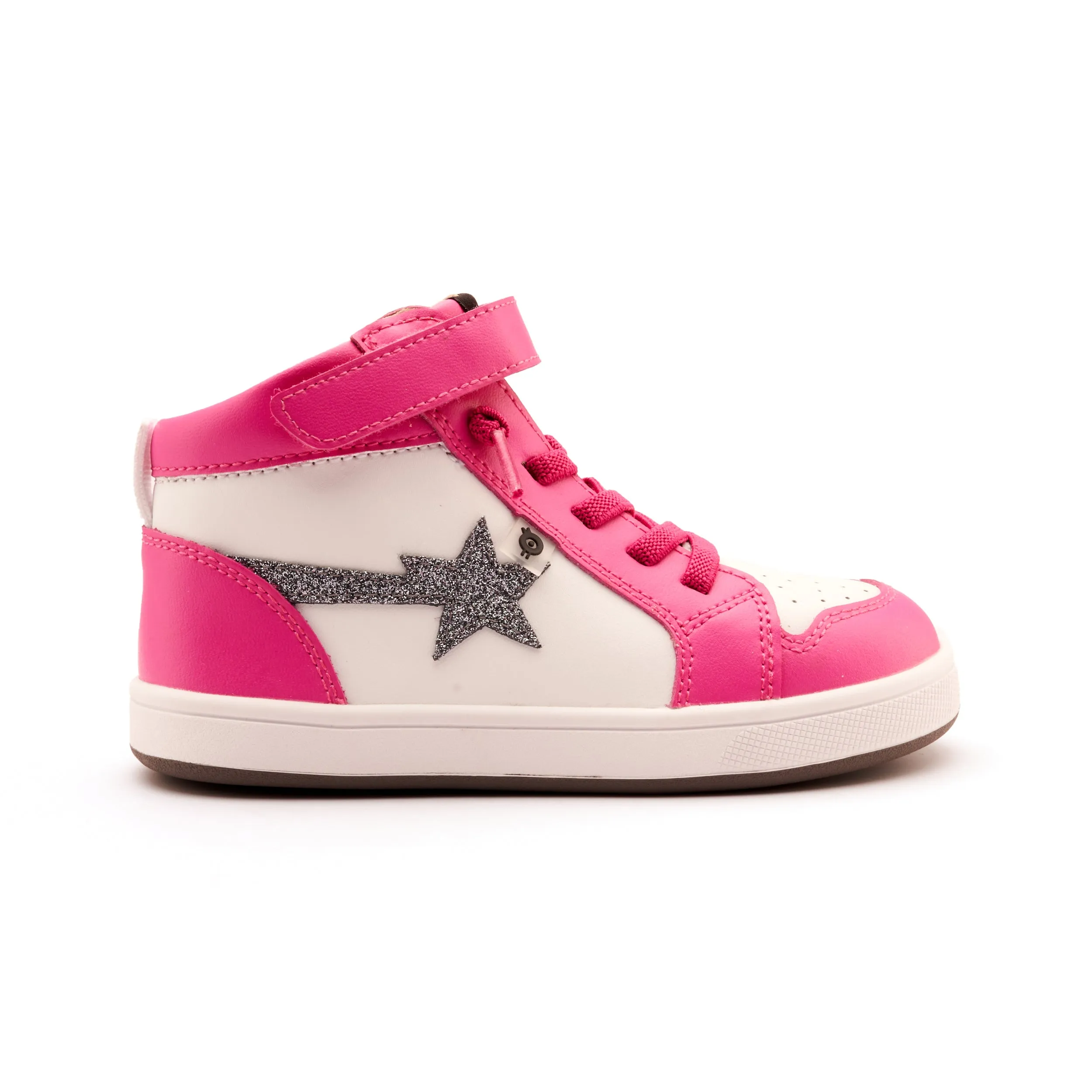 Old Soles Girl's Team-Star Casual Shoes - Rosy / Snow / Glam Gunmetal hang out