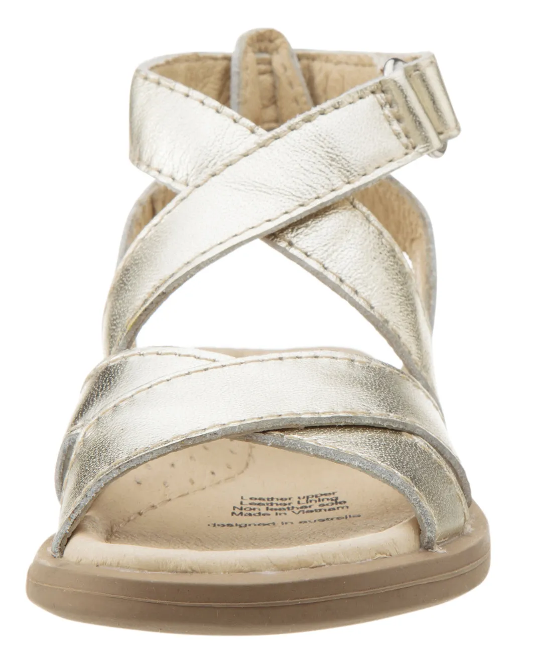 Old Soles Girl's Urban Leather Sandals, Gold Bare Skin