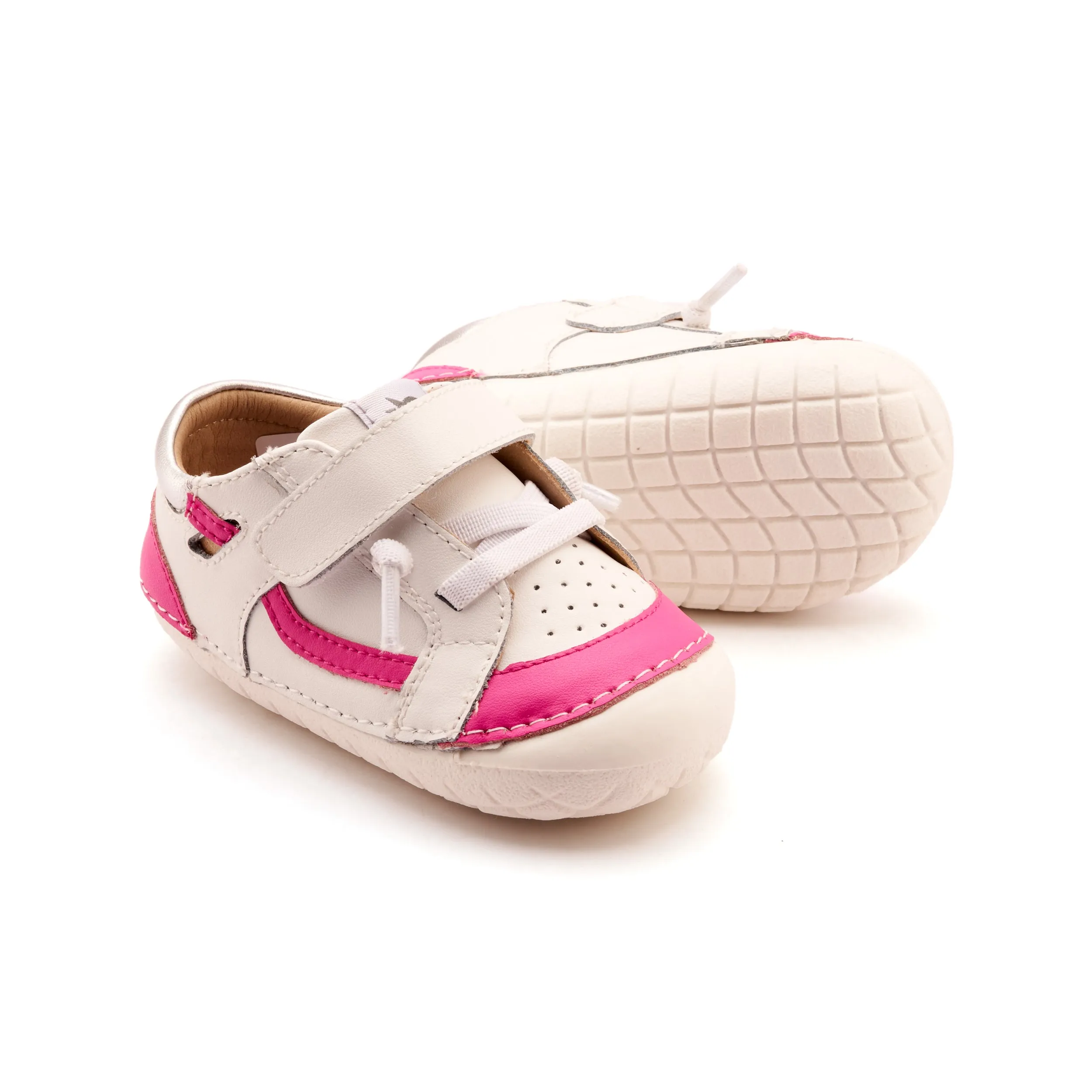 Old Soles Girl's Windy Pave Casual Shoes - Snow / Rosy / Silver vibe flow