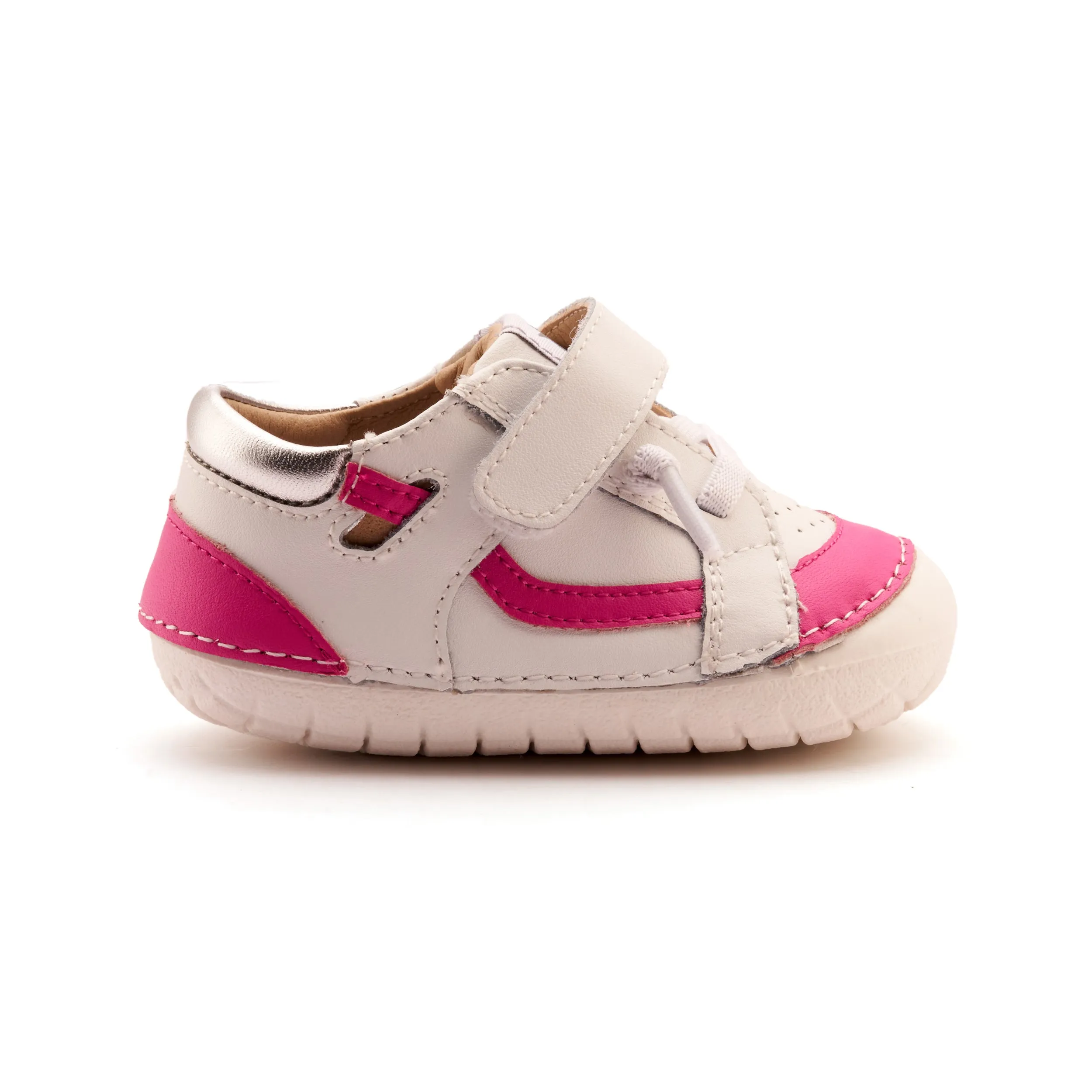 Old Soles Girl's Windy Pave Casual Shoes - Snow / Rosy / Silver fit work