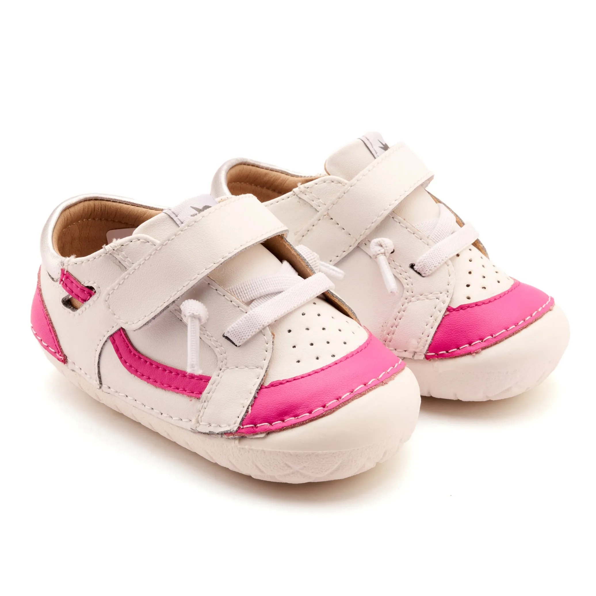 Old Soles Girl's Windy Pave Casual Shoes - Snow / Rosy / Silver basic edge