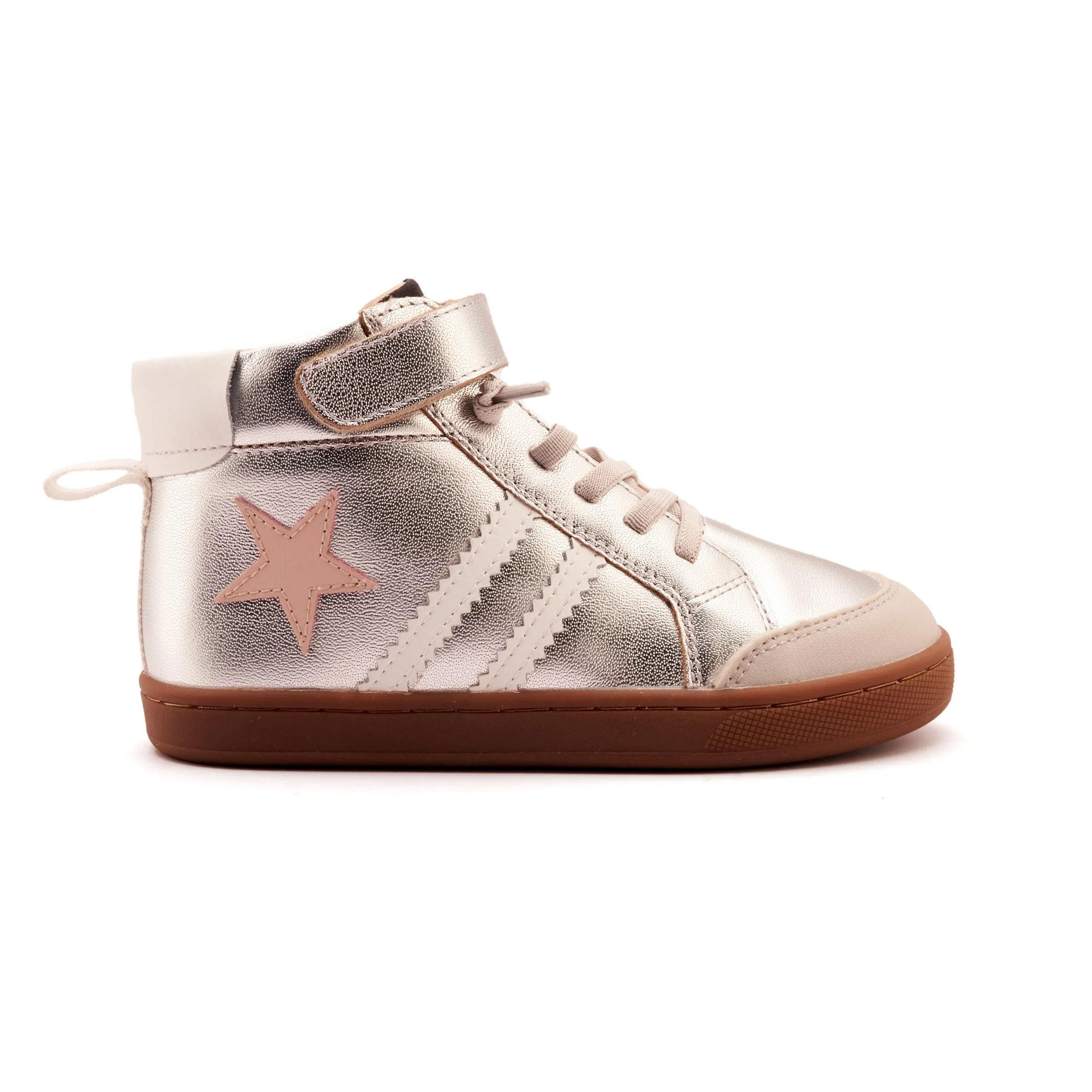 Old Soles Girl's WOS High Top Casual Shoes - Silver / Dalia / Snow walk vibe