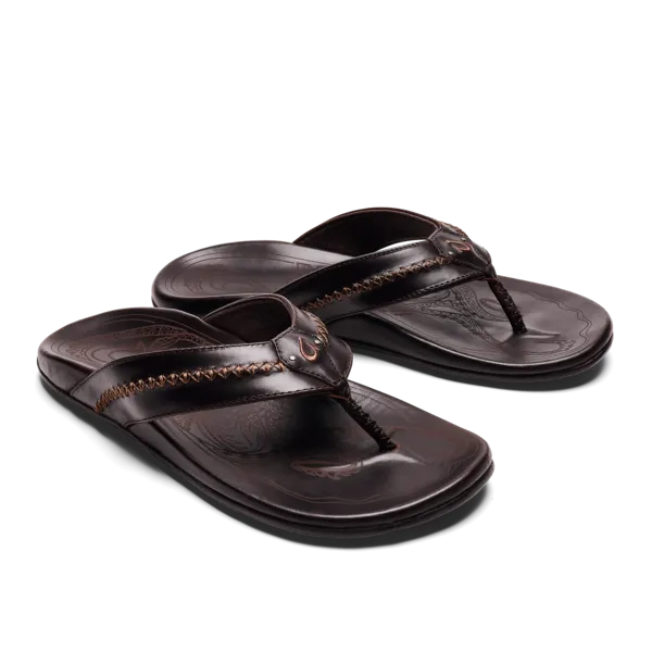 Olukai Men's Mea Ola Dark Java barefoot feel