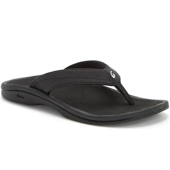 OluKai Men's Ohana Black barefoot touch