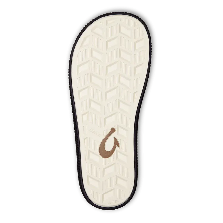 Olukai Men's Ulele Black outdoor peace