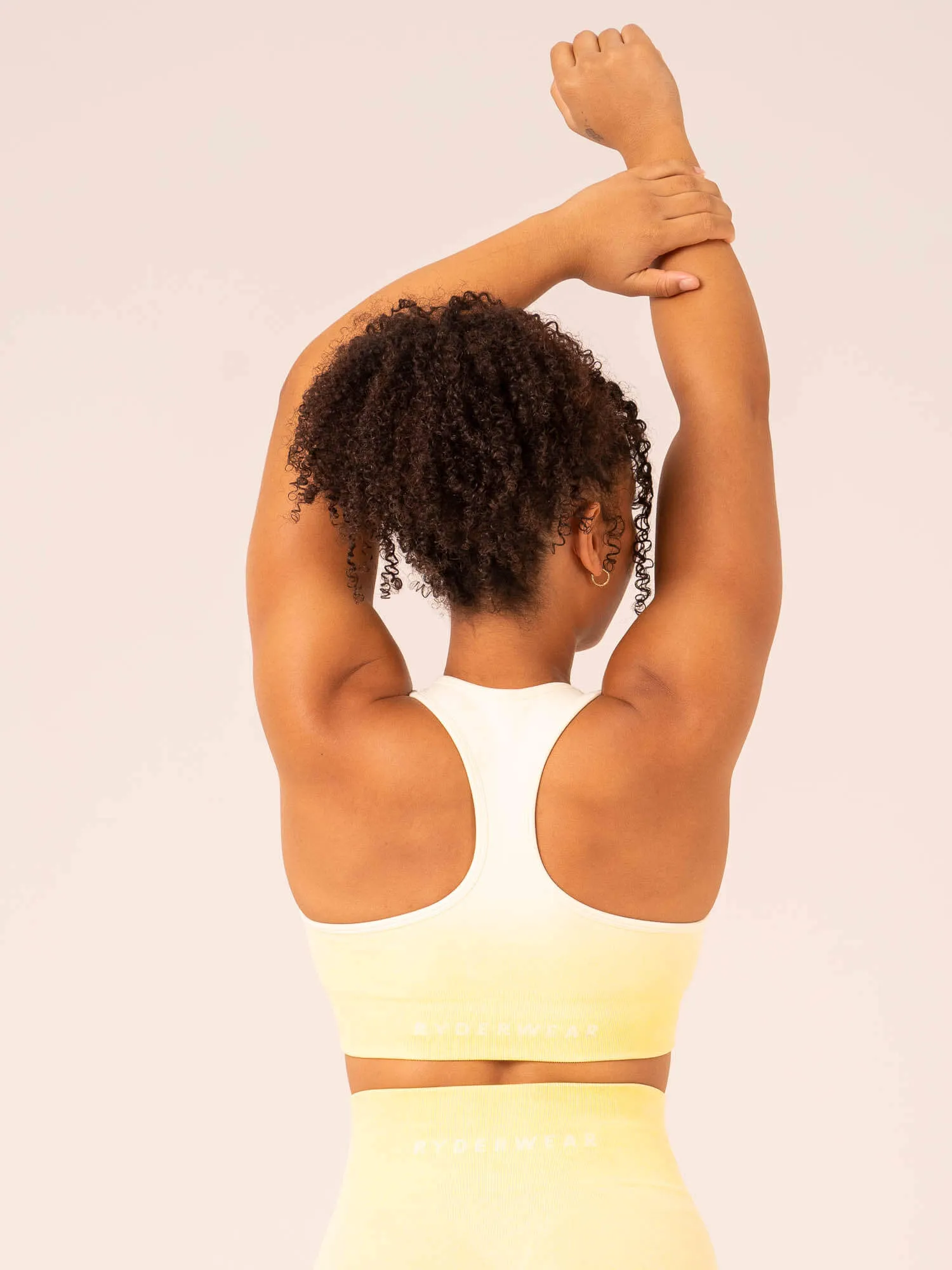 Ombre Seamless Sports Bra - Lemon Ombre High Elastic