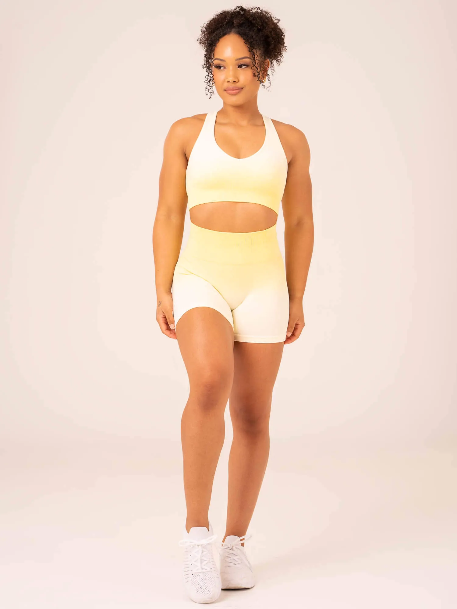 Ombre Seamless Sports Bra - Lemon Ombre Quick Dry