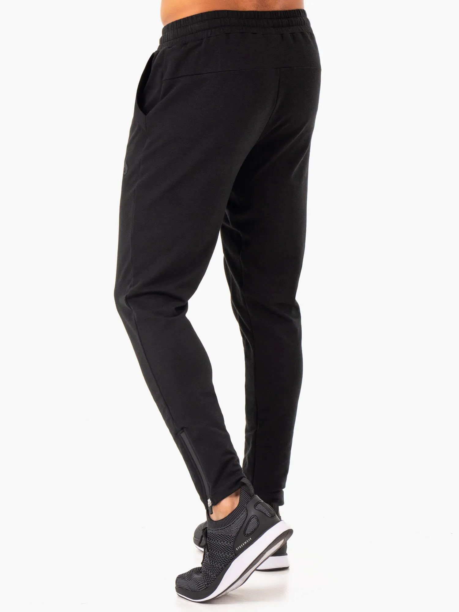 Optimal Gym Track Pant - Black Soft Stretch