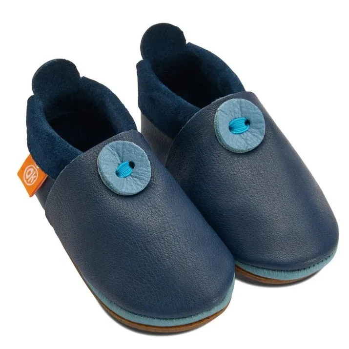 Orangenkinder Girl's and Boy's AMIGO Barefoot Shoes, Blue simple feel