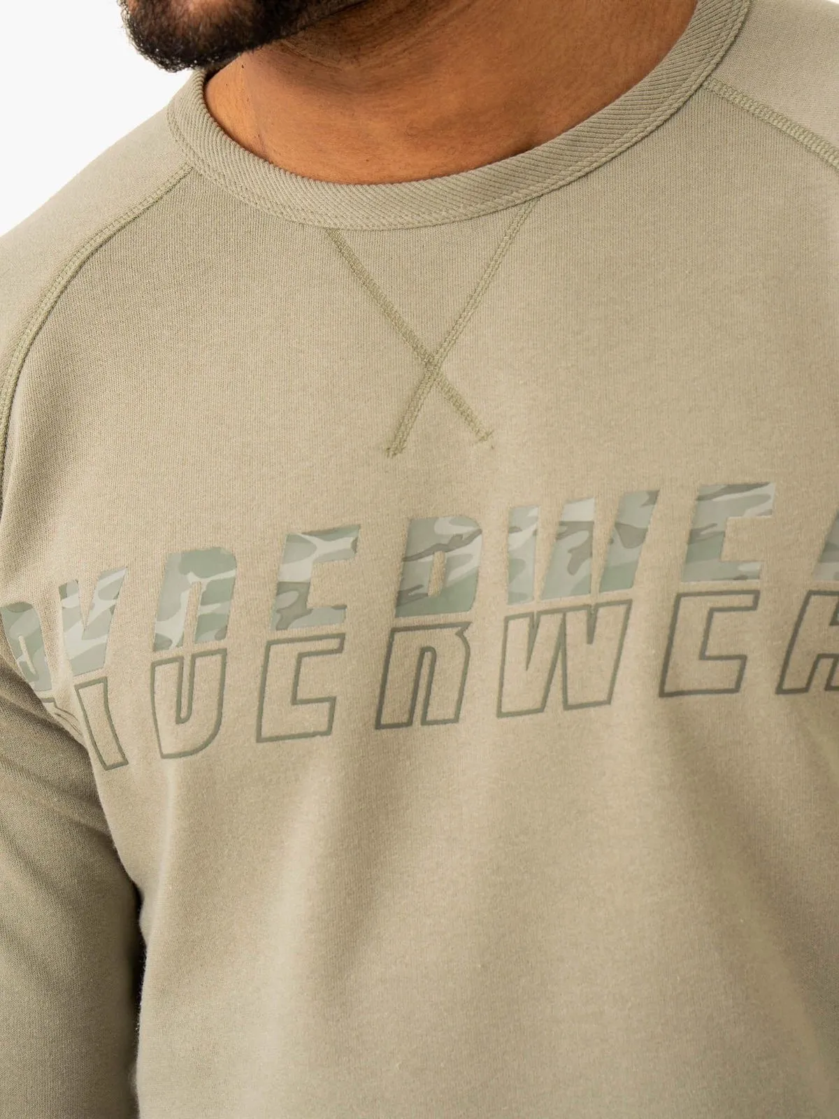 Overdrive Crew Neck - Sage Green travel friendly