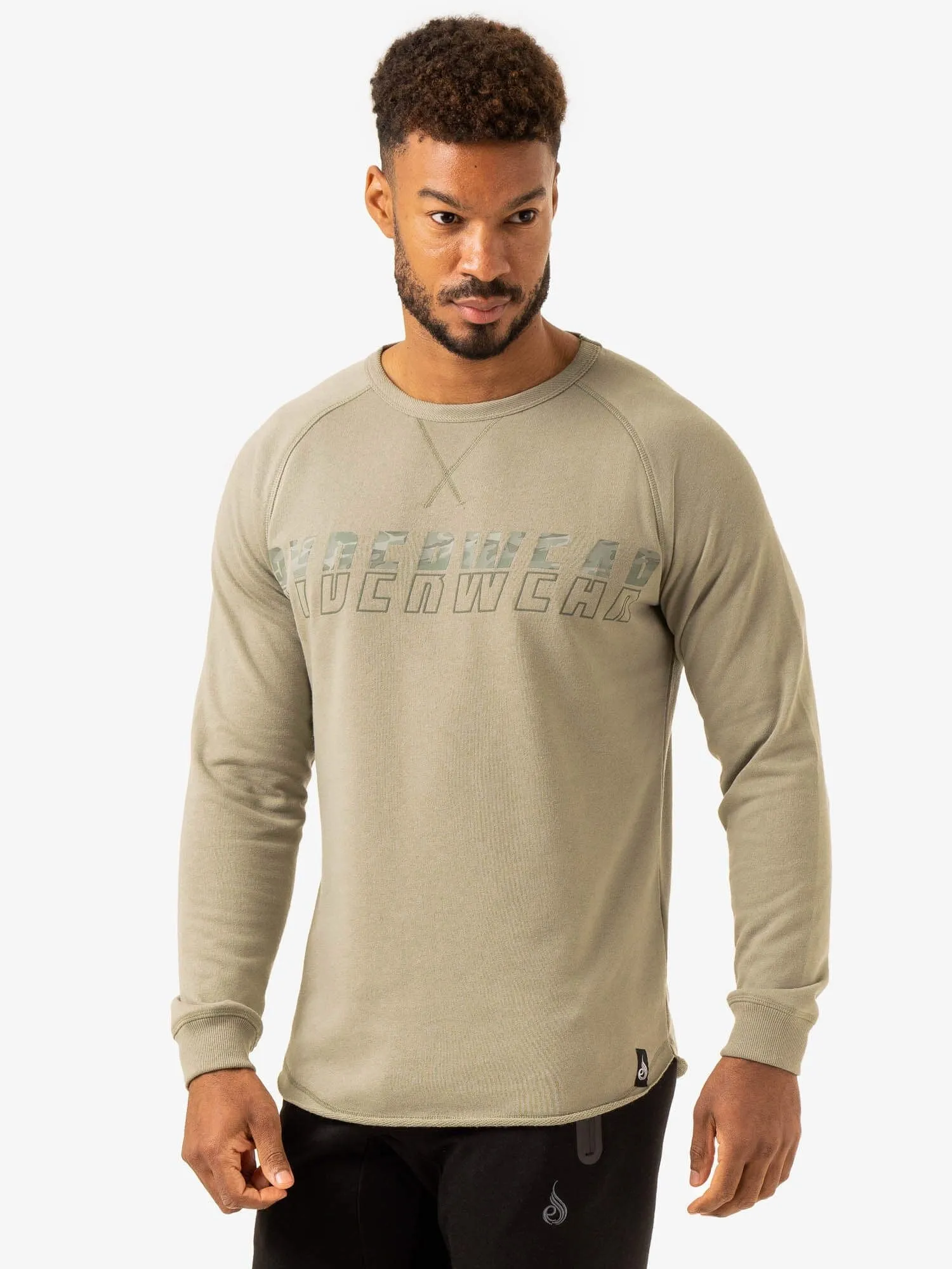 Overdrive Crew Neck - Sage Green easy care