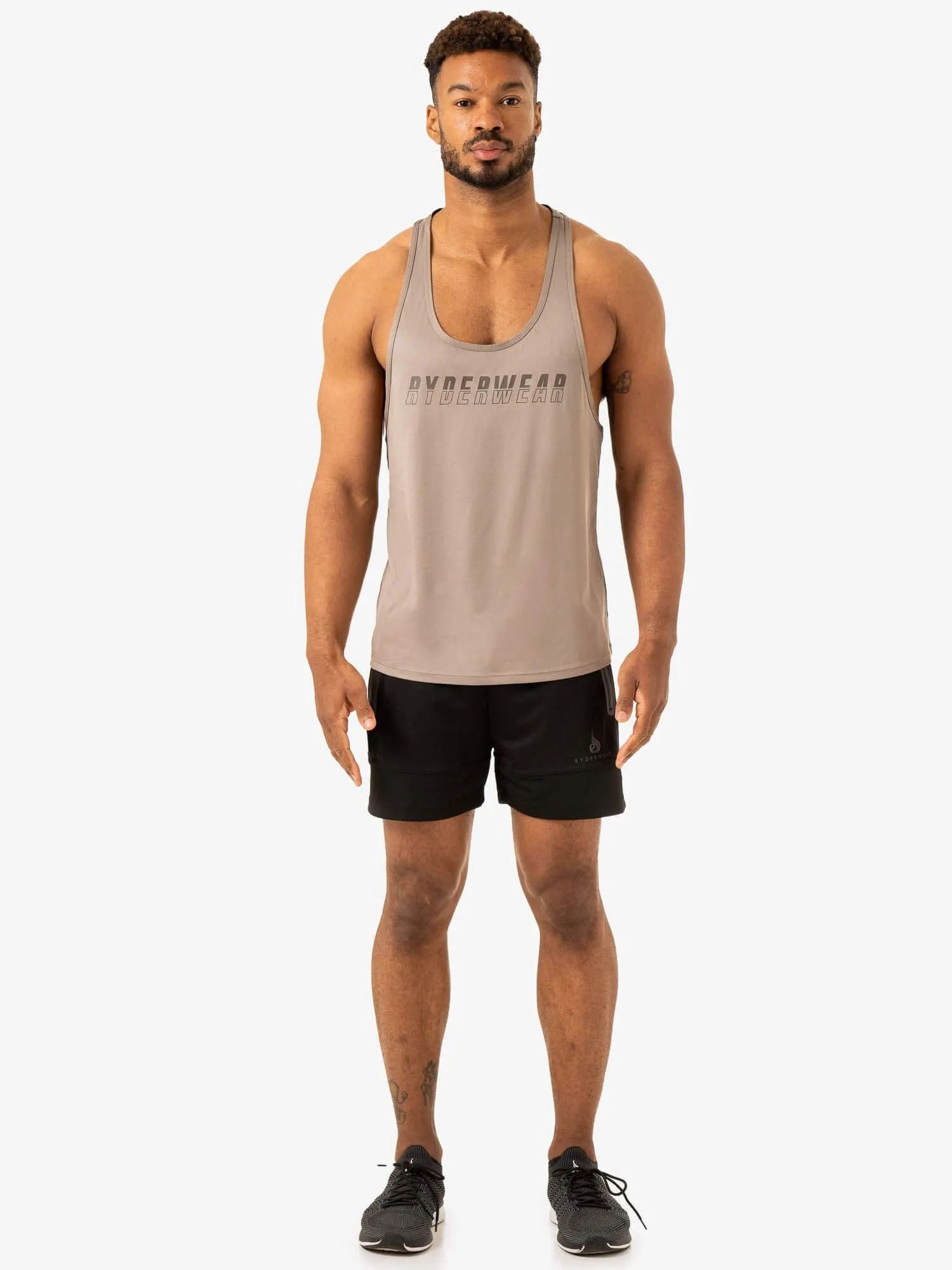 Overdrive Stringer T-Back - Mushroom simple neat