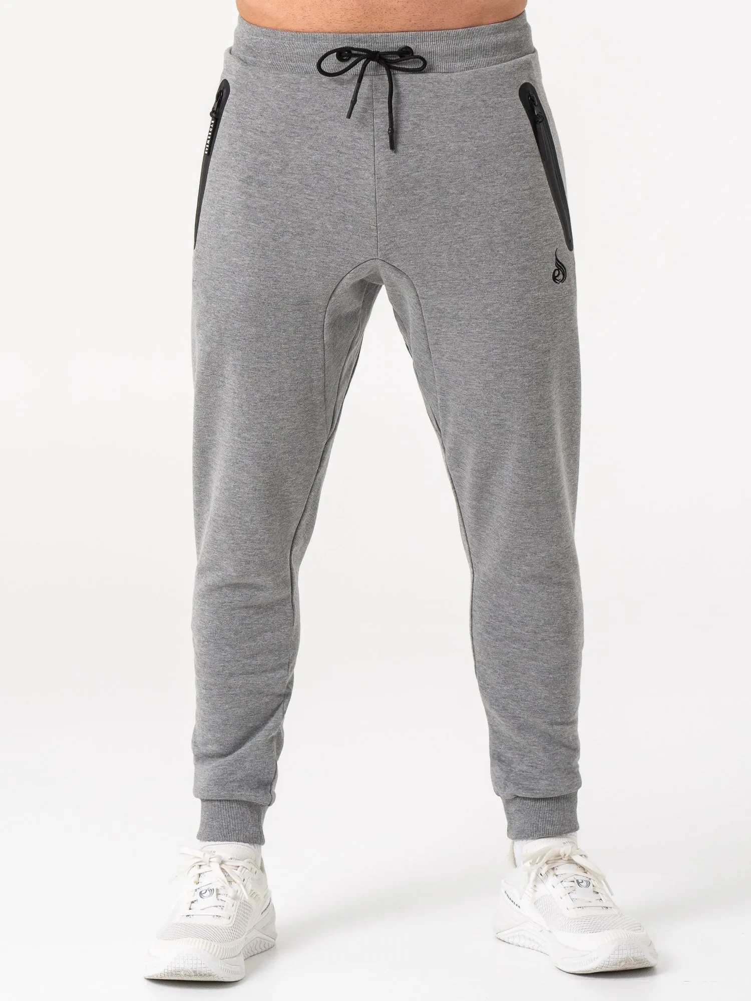 Overdrive Track Pants - Grey Marl Elastic Belt