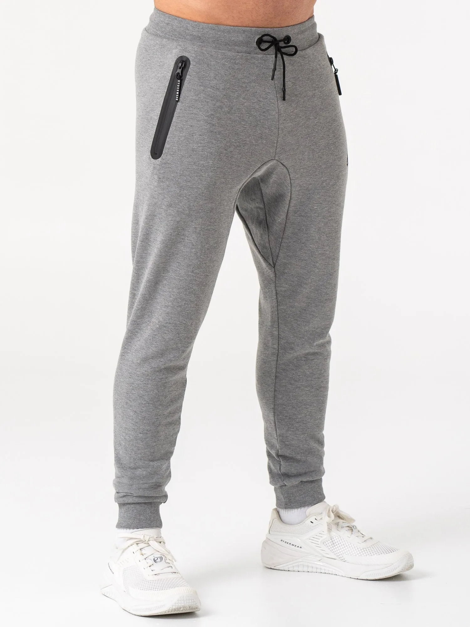 Overdrive Track Pants - Grey Marl Clean Style