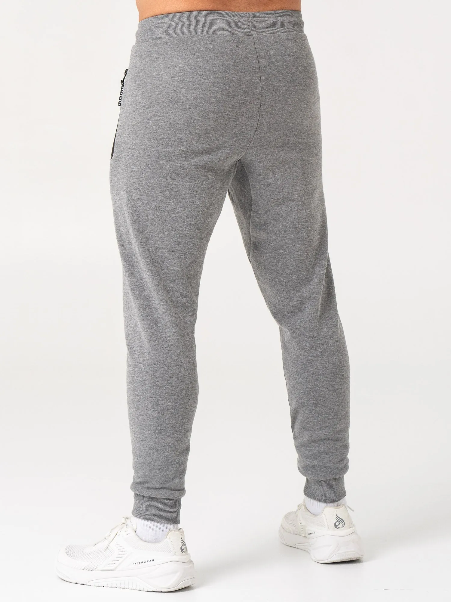 Overdrive Track Pants - Grey Marl Reflective Mark