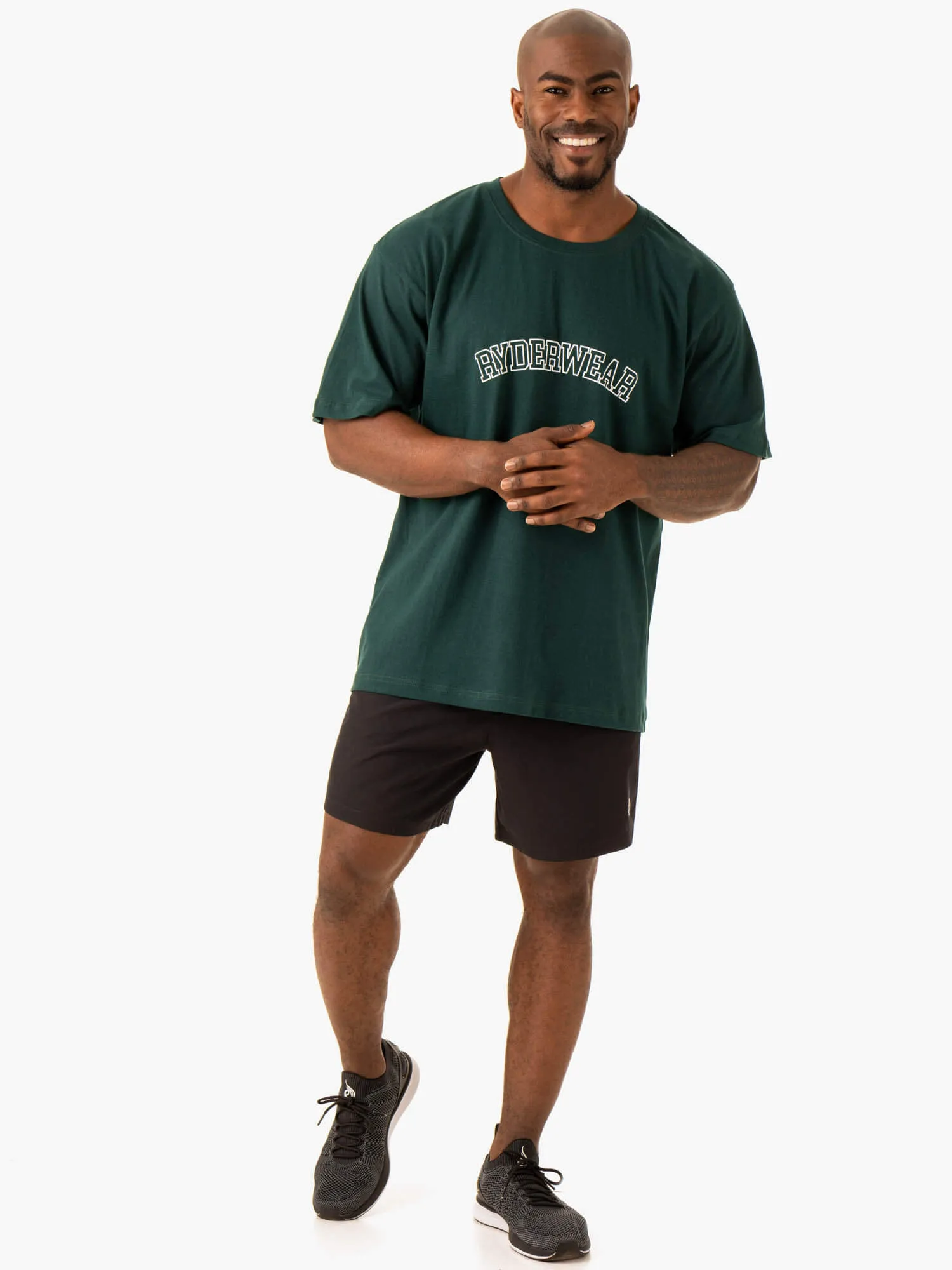 Oversized T-Shirt - Bottle Green street style