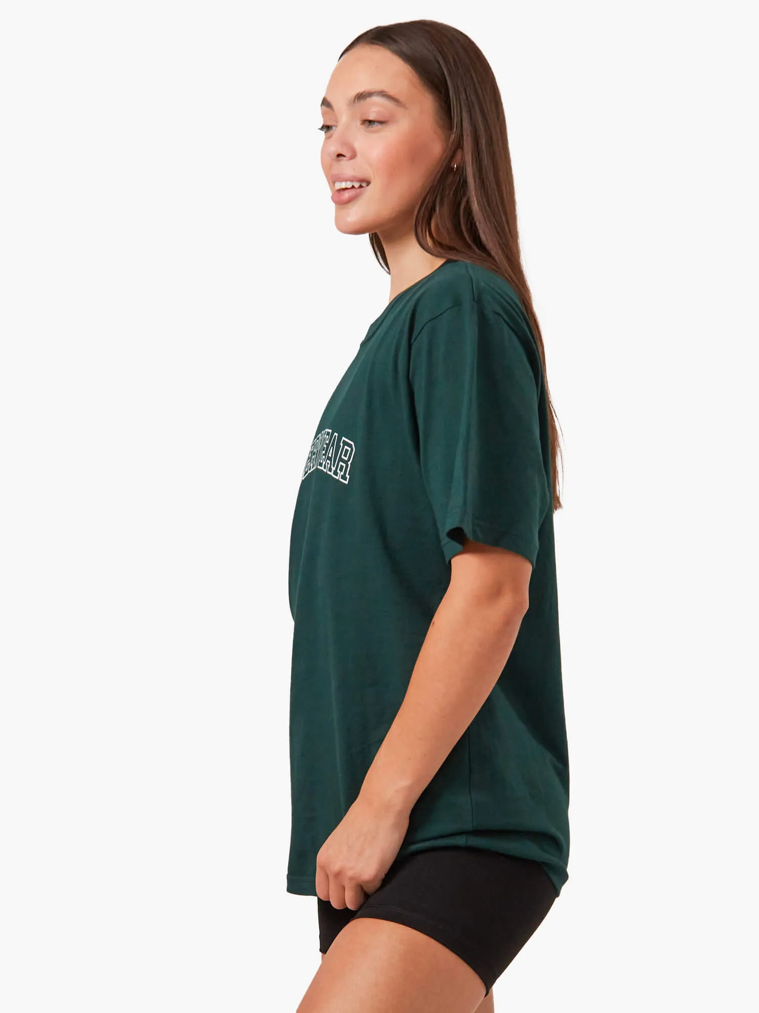 Oversized T-Shirt - Bottle Green casual flex
