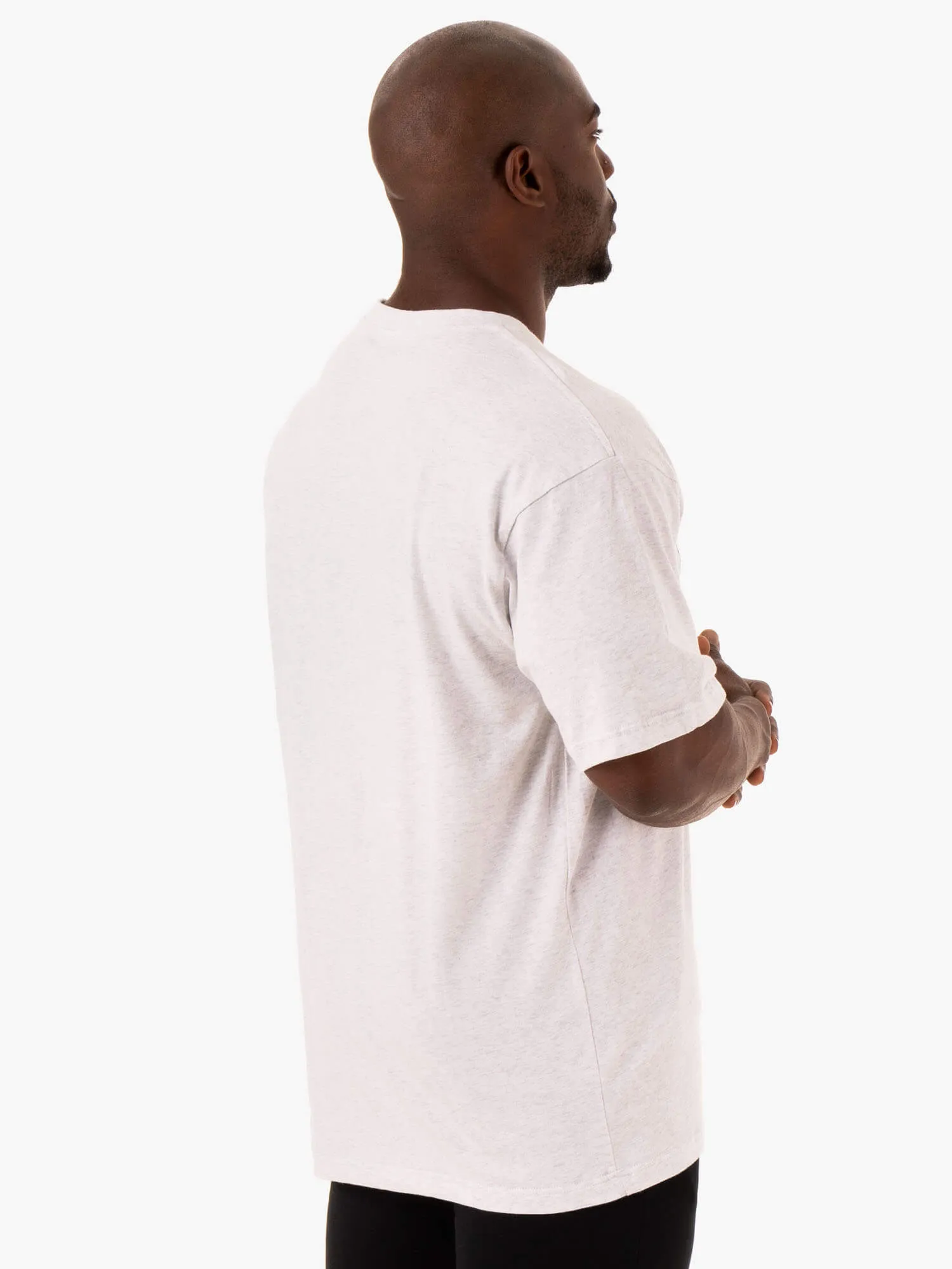 Oversized T-Shirt - Snow Marl warm fit
