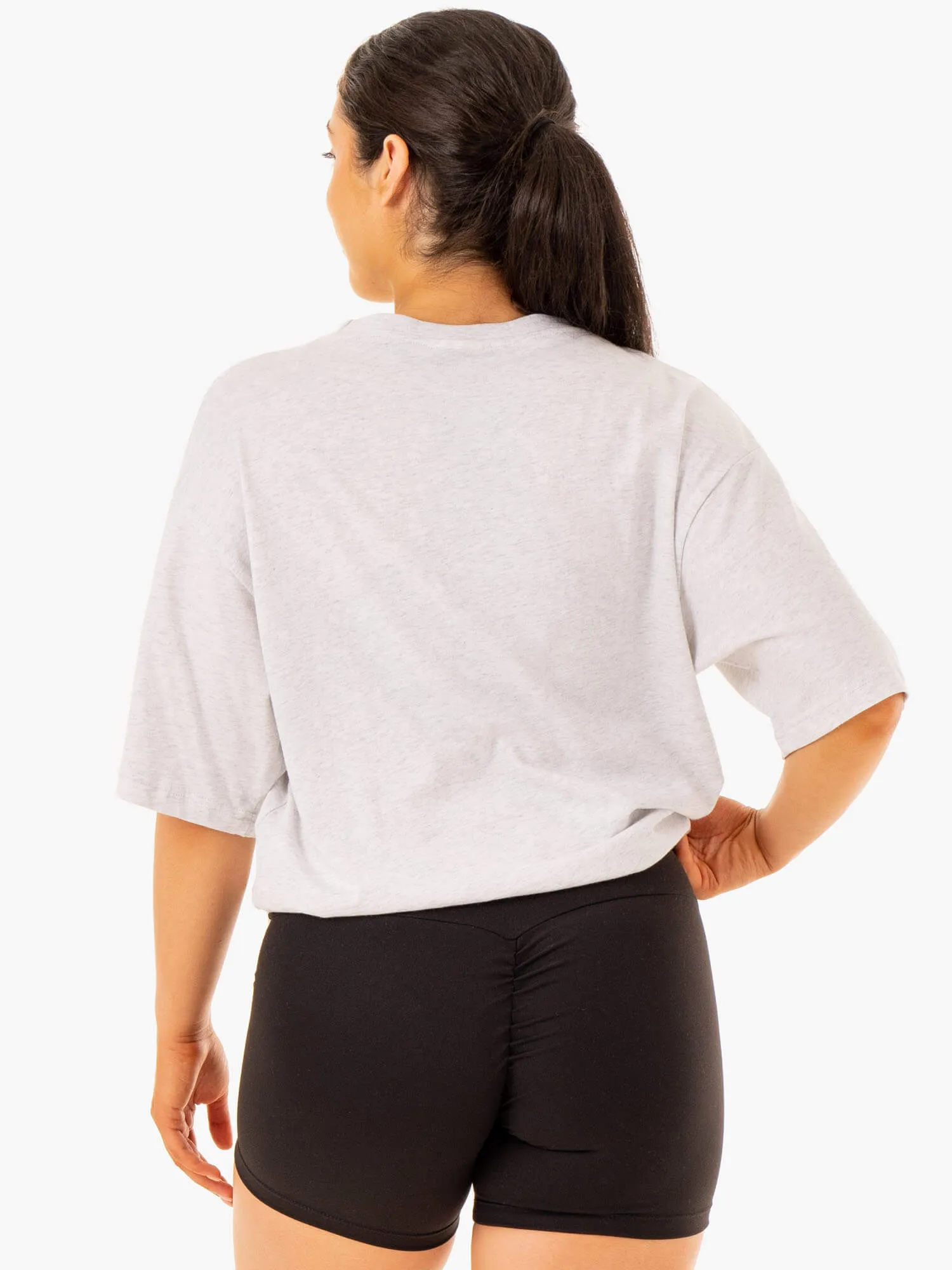 Oversized T-Shirt - Snow Marl street rebel