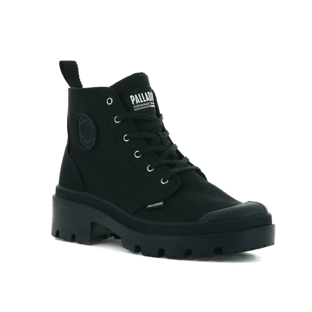 Pallabase Twill Boot in Black from Palladium easy match