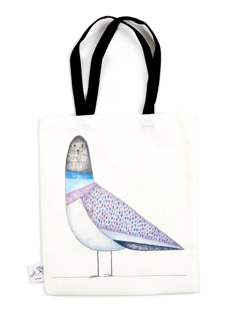 Pigeon Bird Bird Tote Bag from natchie calm mood