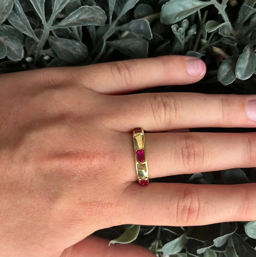 Pink Stone Stacking Ring smart value