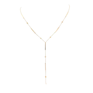 Pool Lounger Lariat Necklace - Gold Natural Element