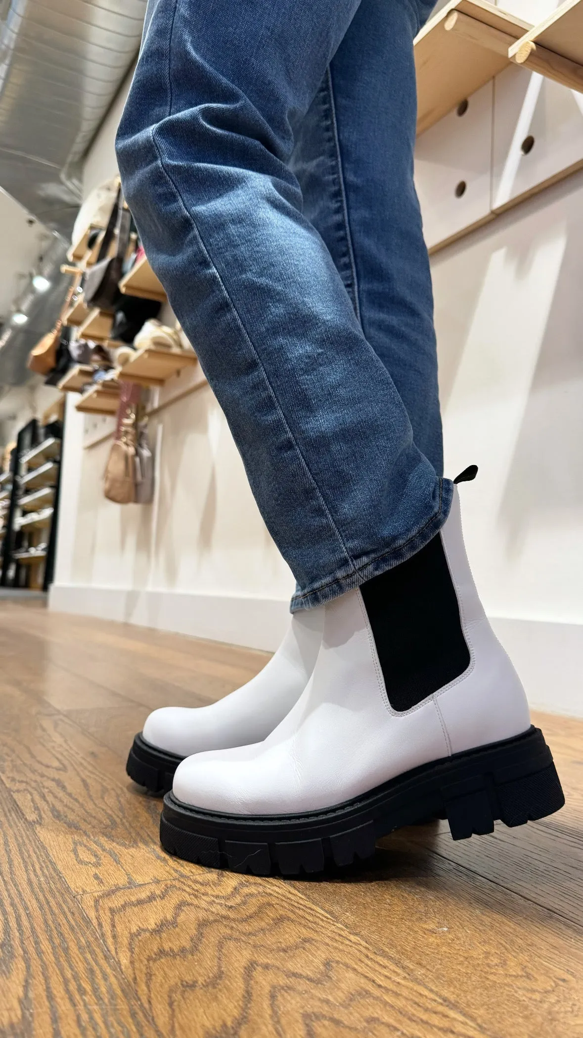 Poppy Boot in White from Novacas modern call