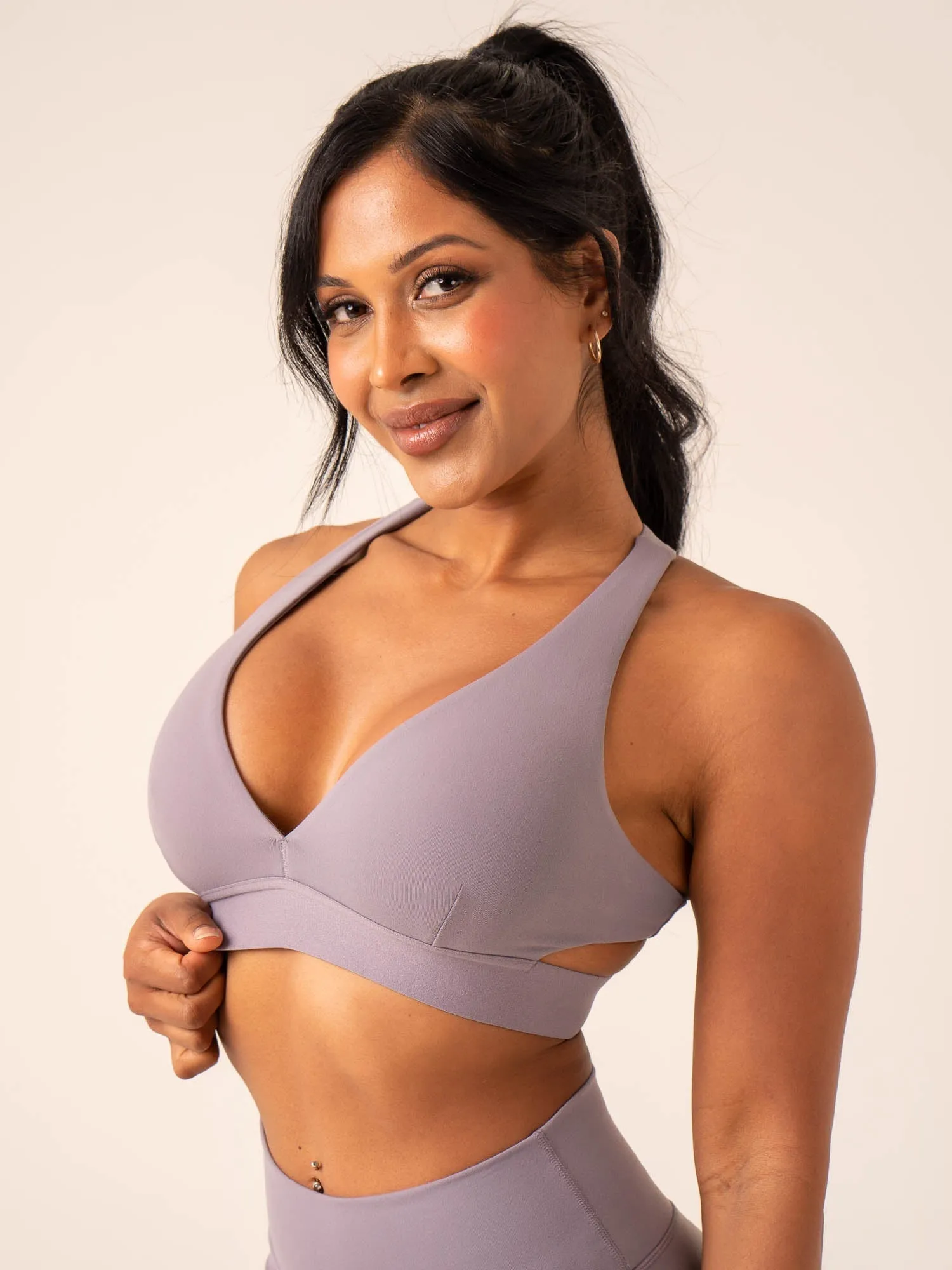 Prime Sports Bra - Mauve High Elastic