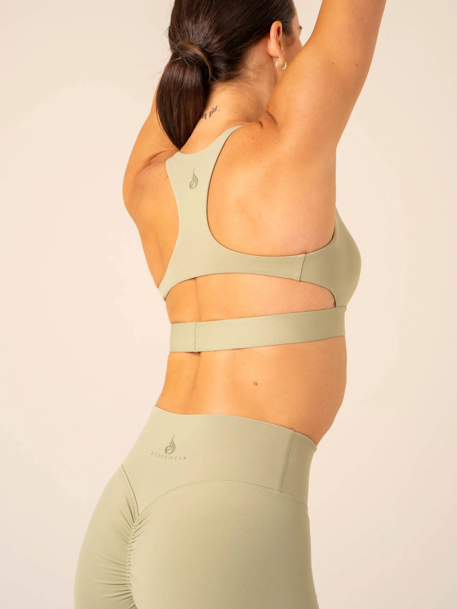 Prime Sports Bra - Olive Compression Hold