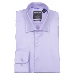 Proper Contemporary Fit Regular Cuff Pure Cotton Wrinkle Free Shirt - P205ET0R - Lavender Light durable
