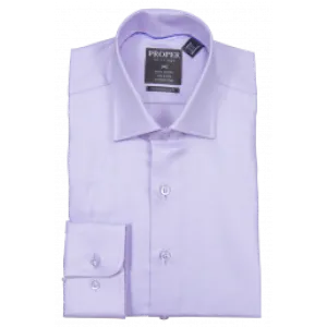 Proper Contemporary Fit Regular Cuff Pure Cotton Wrinkle Free Shirt - P205ET0R - Lavender Light durable