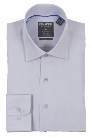 Proper Contemporary Fit Regular Cuff Pure Cotton Wrinkle Free Shirt - P720ET0R - Gray Artistic vibe
