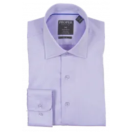 Proper Slim Fit Regular Cuff Pure Cotton Wrinkle Free Shirt - P720TTSR - Purple Personal expression