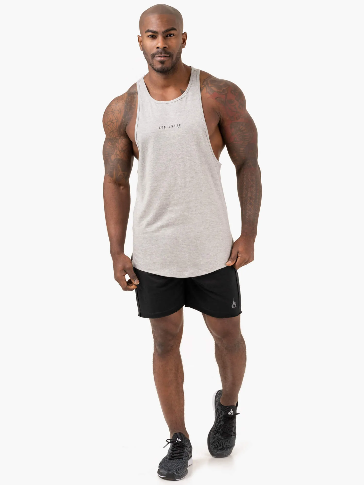 Pursuit Baller Tank - Light Grey Marl sport fashion