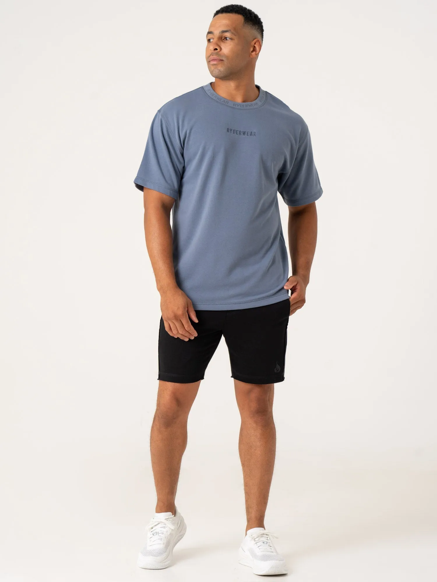 Pursuit Fleece T-Shirt - Denim Blue casual life