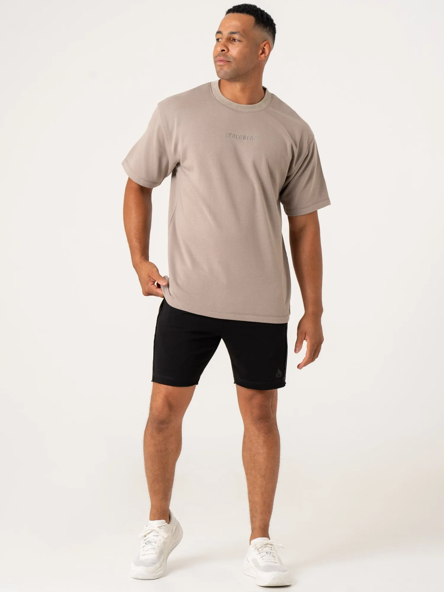 Pursuit Fleece T-Shirt - Taupe vintage look