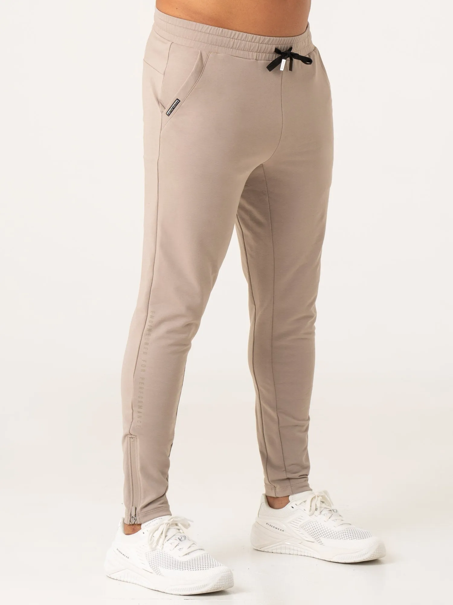 Pursuit Gym Track Pants - Taupe Casual Loose