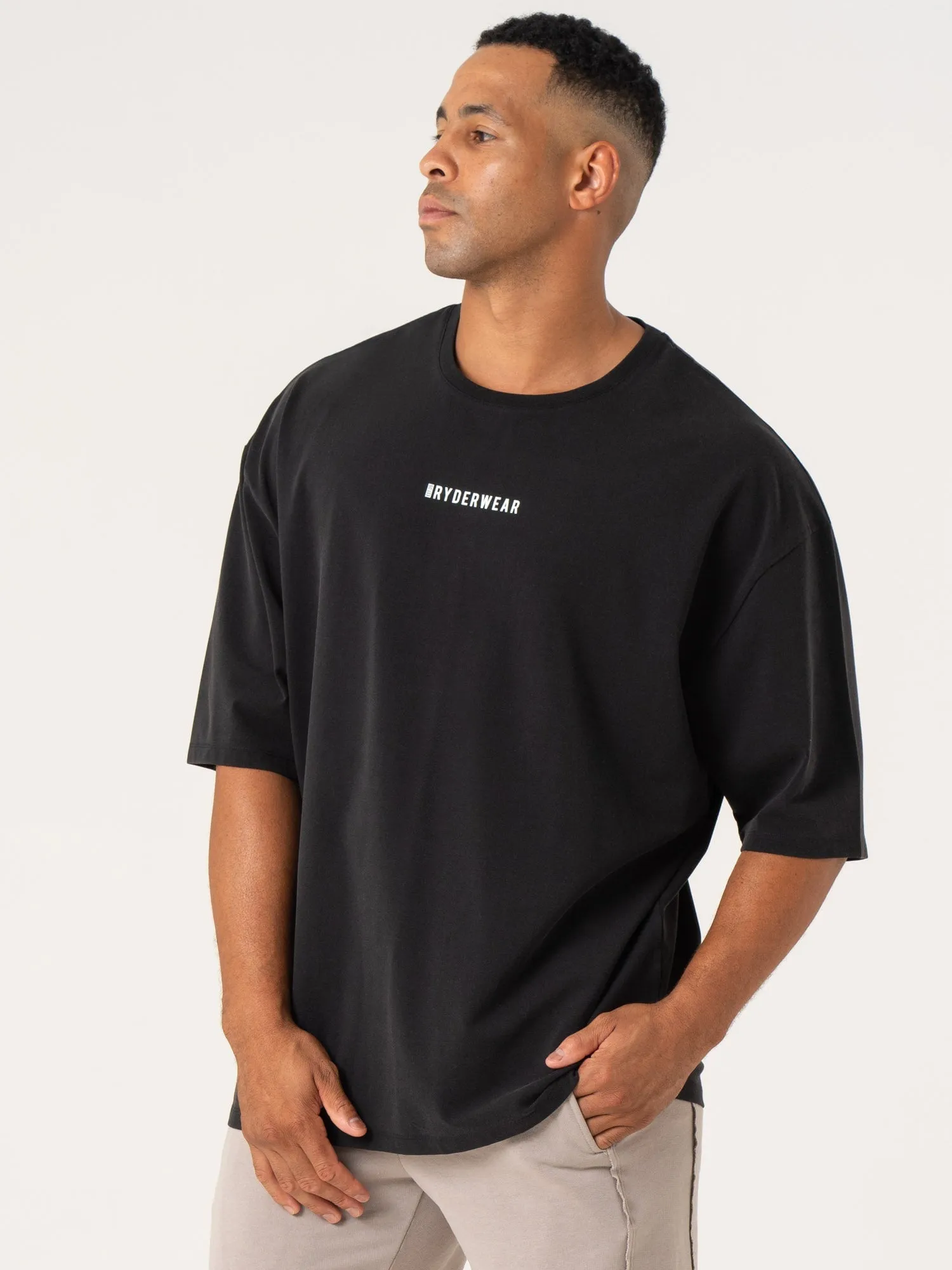 Pursuit Oversized T-Shirt - Black Stonewash everyday fun