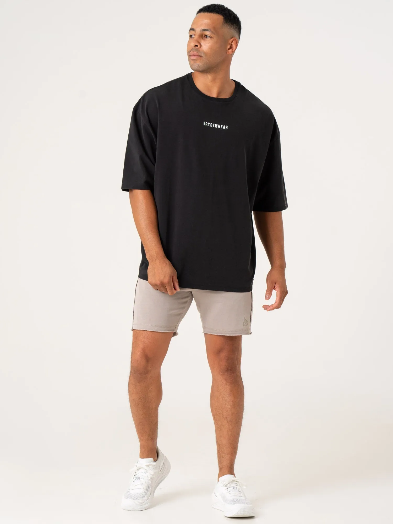 Pursuit Oversized T-Shirt - Black Stonewash relaxed style