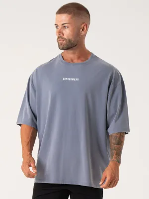 Pursuit Oversized T-Shirt - Denim Blue Stonewash festival outfit