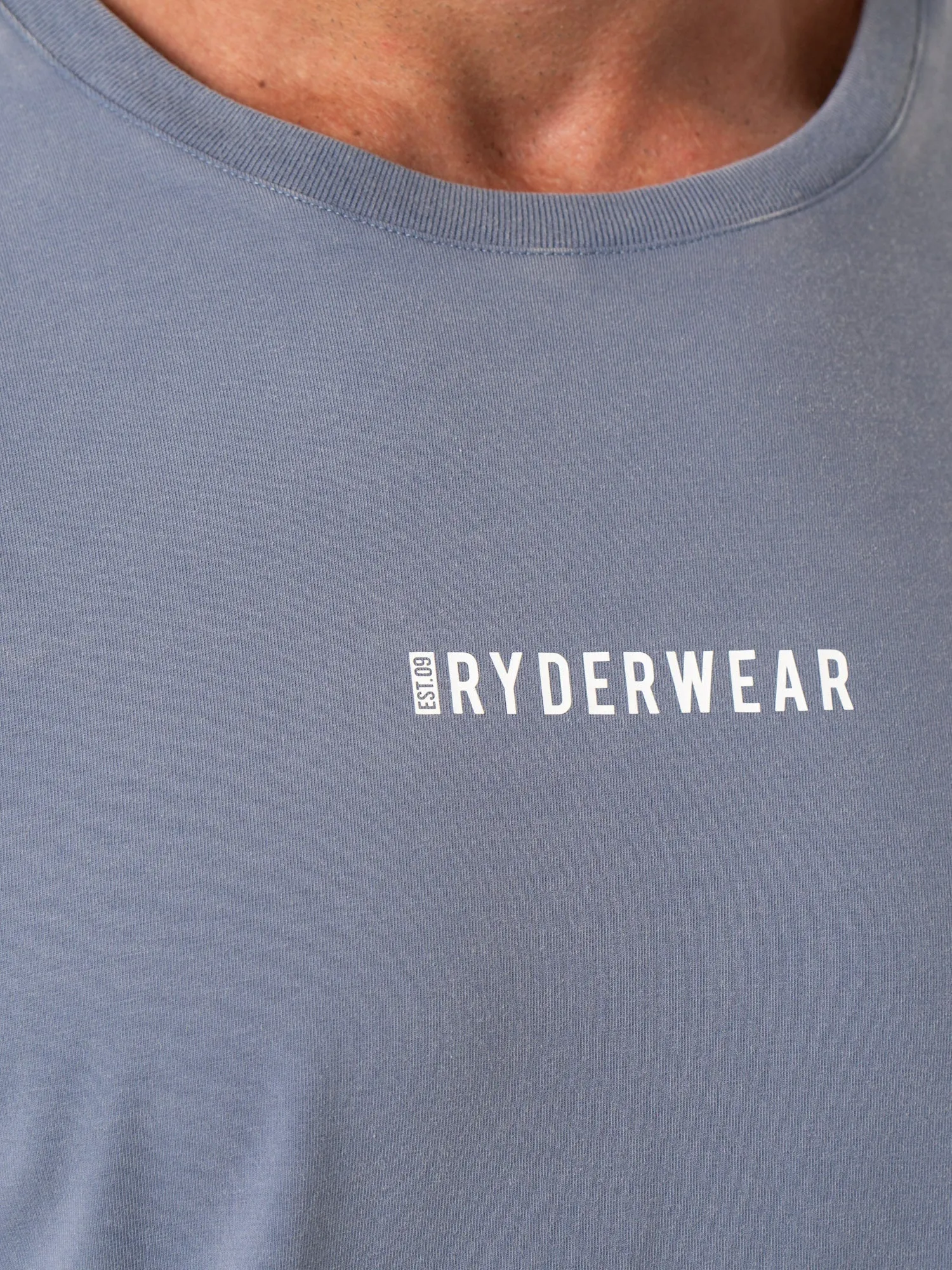 Pursuit Oversized T-Shirt - Denim Blue Stonewash soft feel
