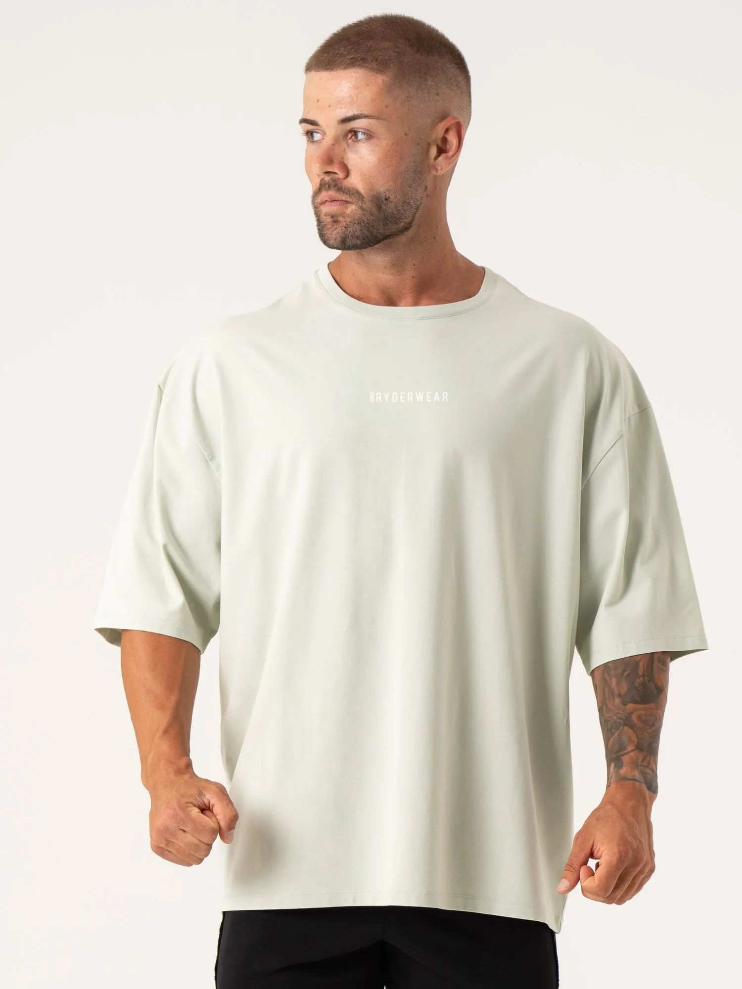 Pursuit Oversized T-Shirt - Spearmint Stonewash vintage vibe