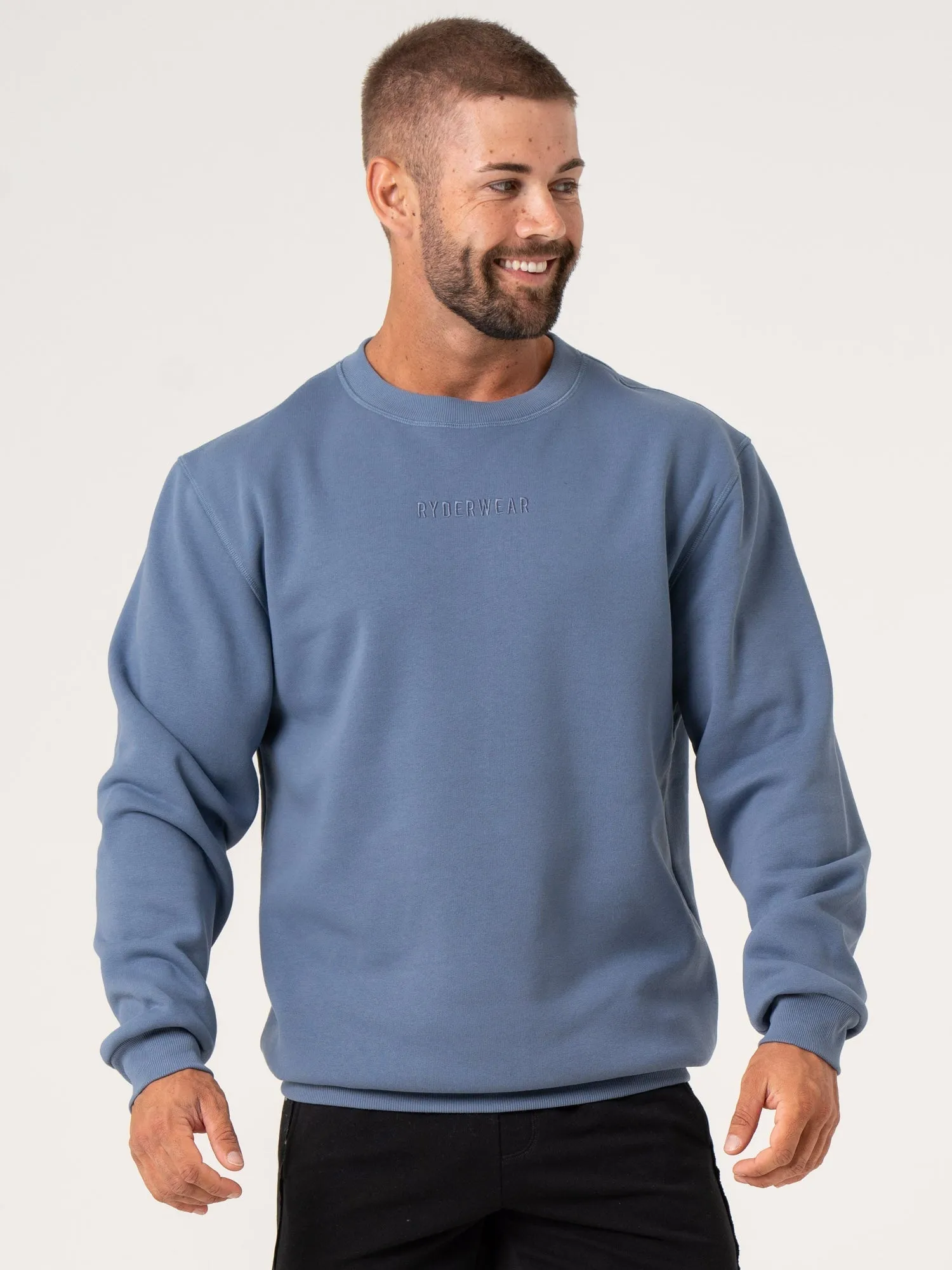 Pursuit Pullover - Denim Blue breathable mesh
