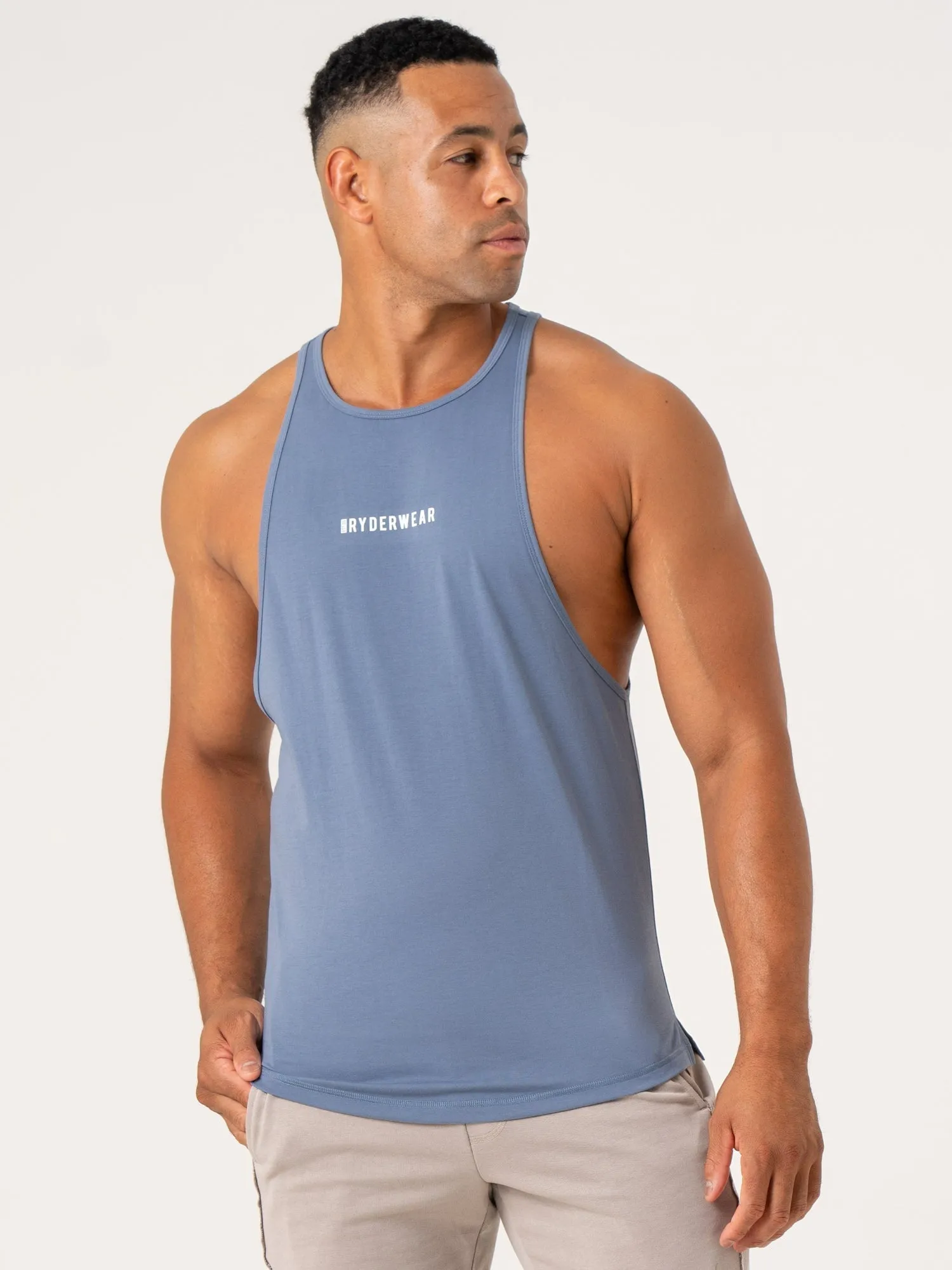 Pursuit Tank - Denim Blue work chill