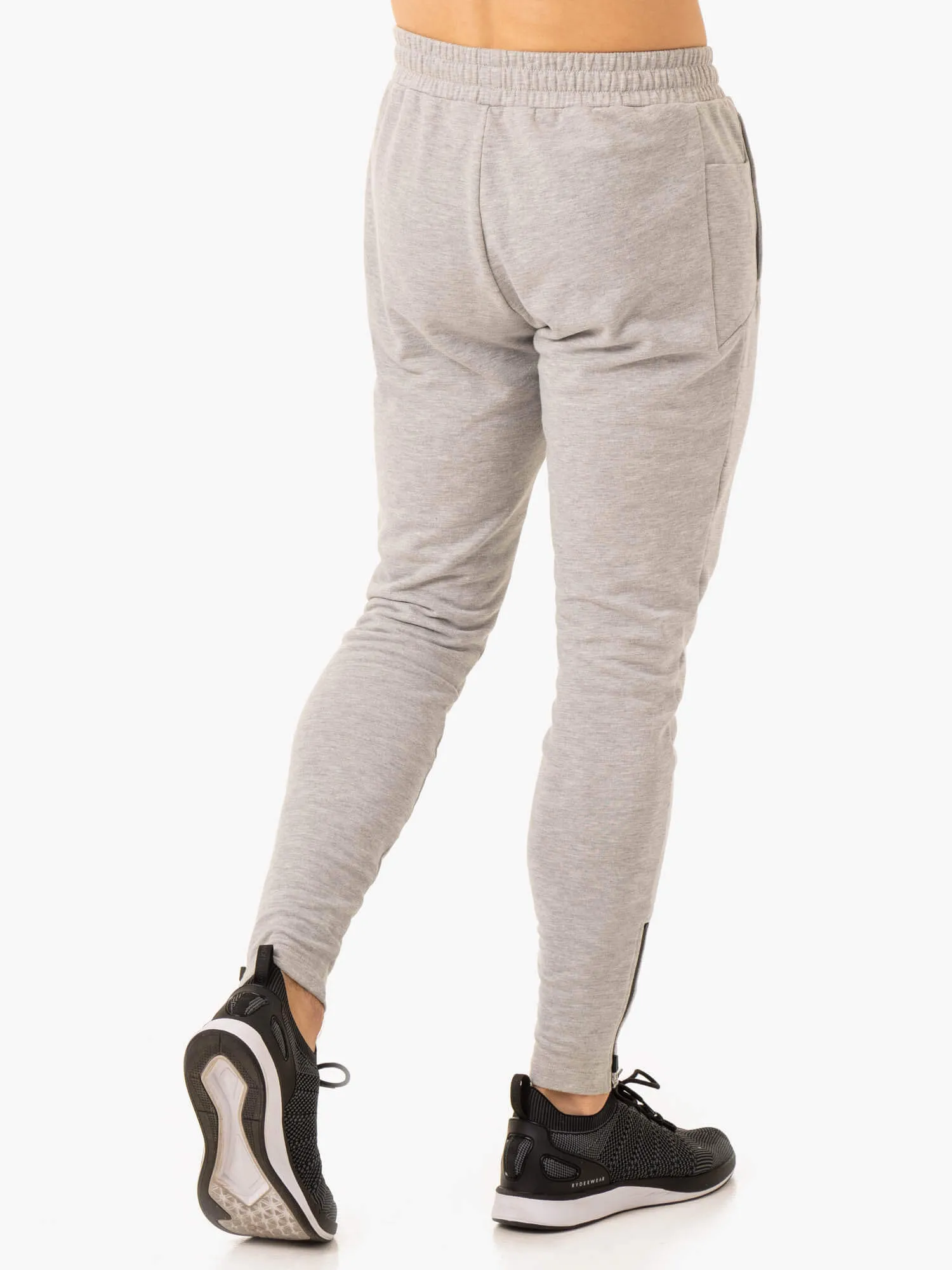 Pursuit Track Pants - Light Grey Marl Reflective Mark