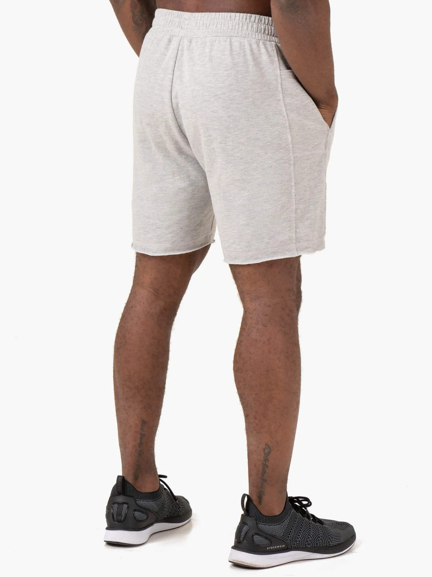 Pursuit Track Shorts - Light Grey Marl skin friendly