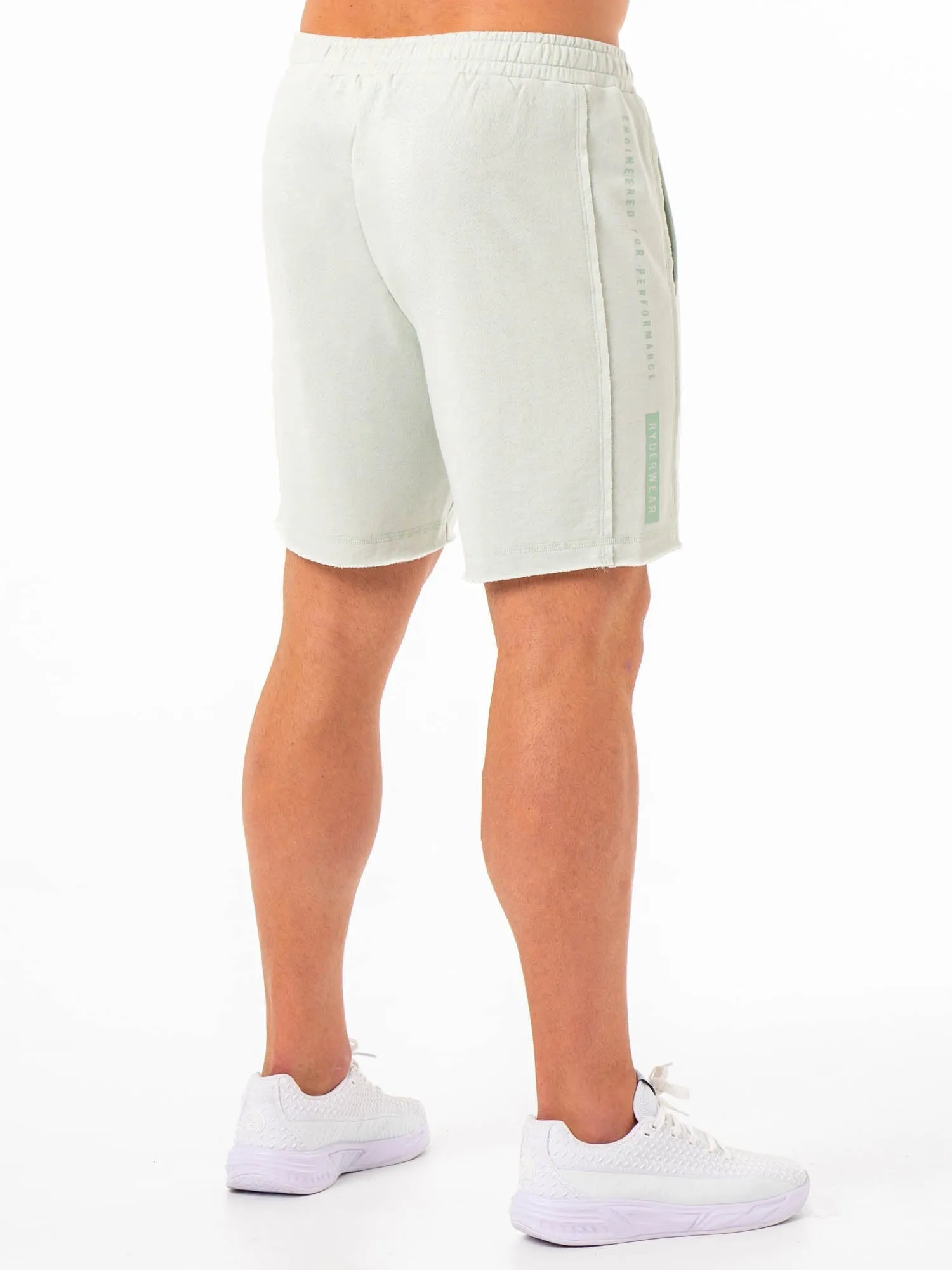 Pursuit Track Shorts - Spearmint breathable mesh
