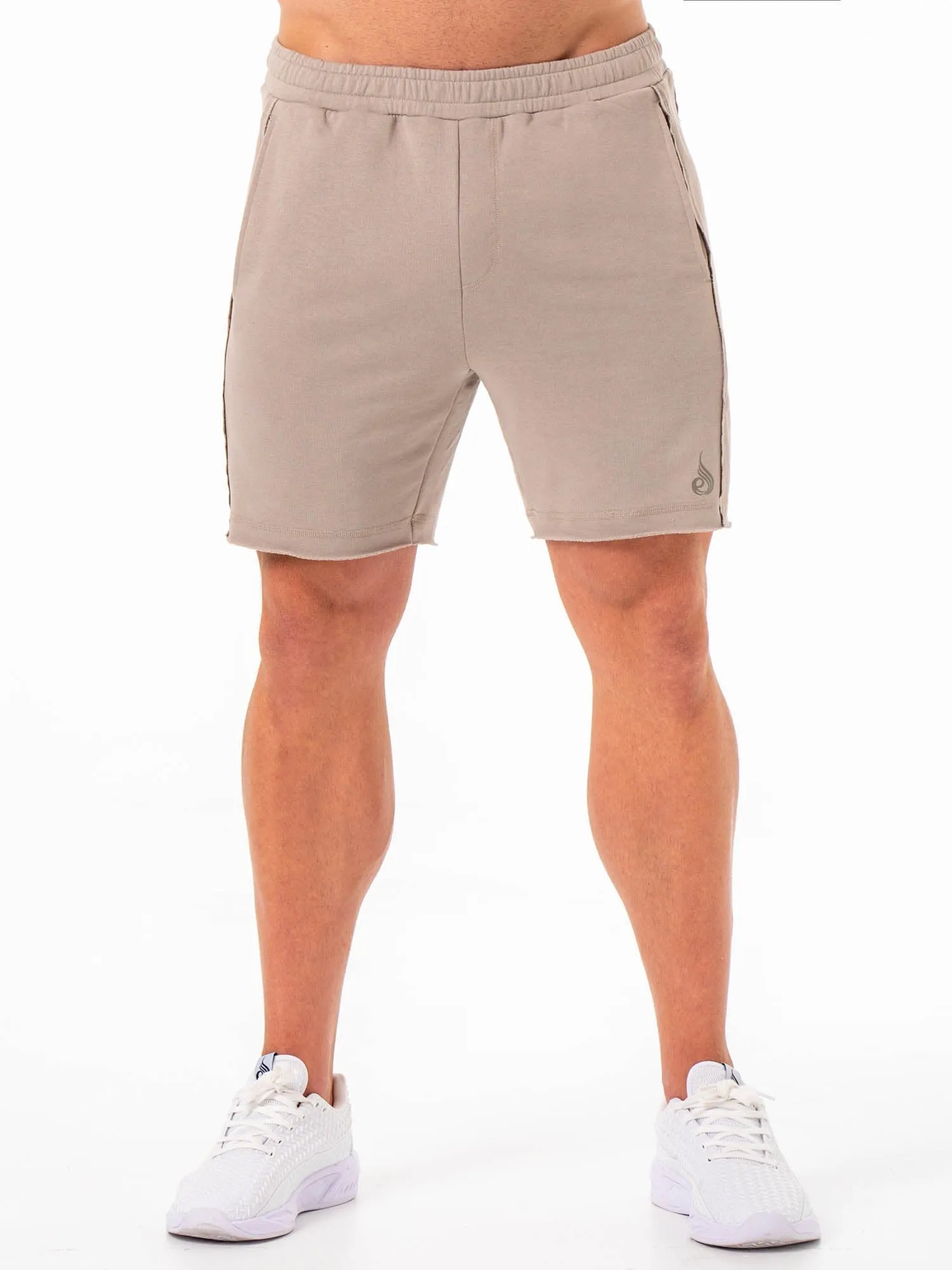Pursuit Track Shorts - Taupe minimal design