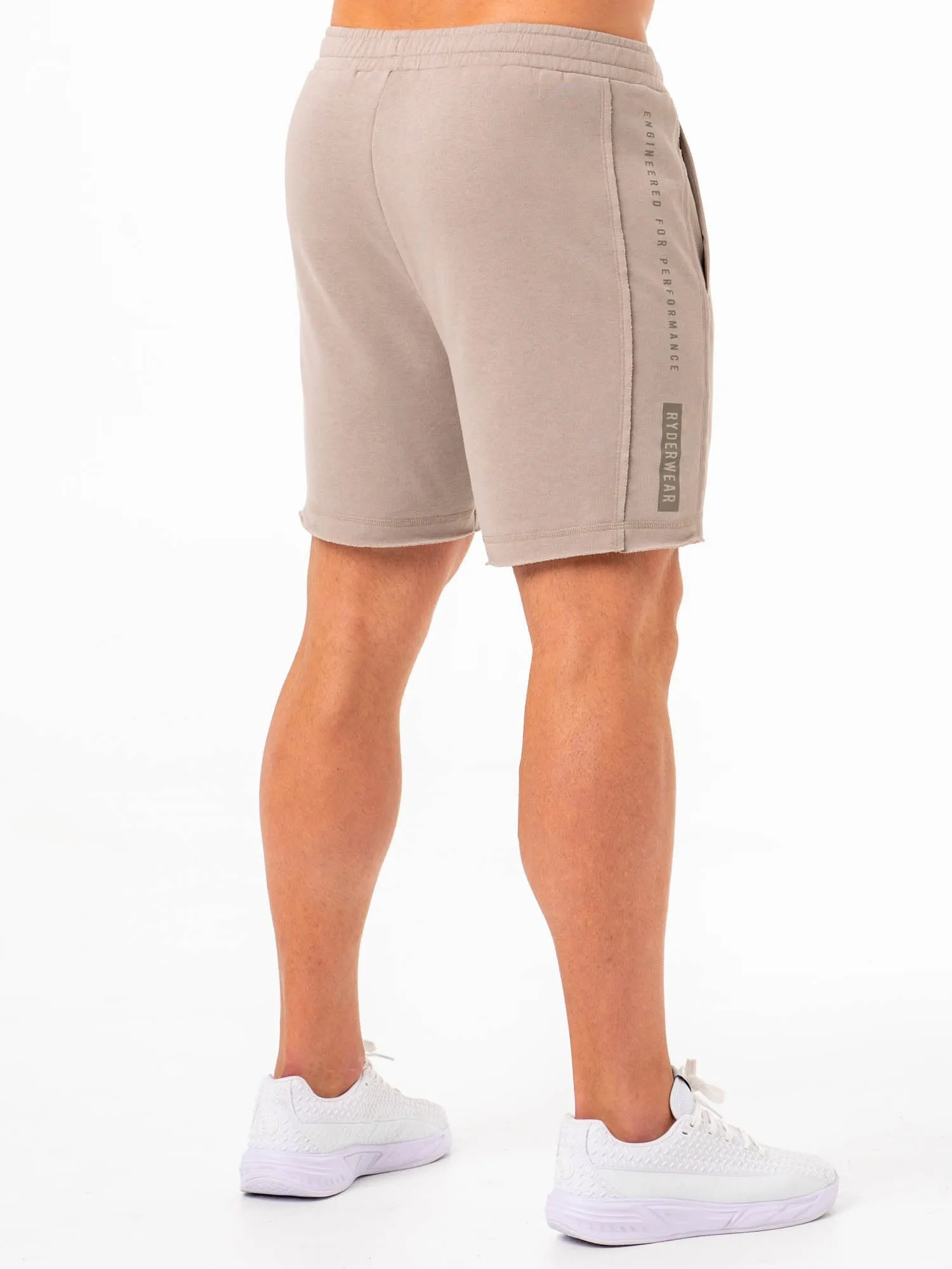 Pursuit Track Shorts - Taupe running track
